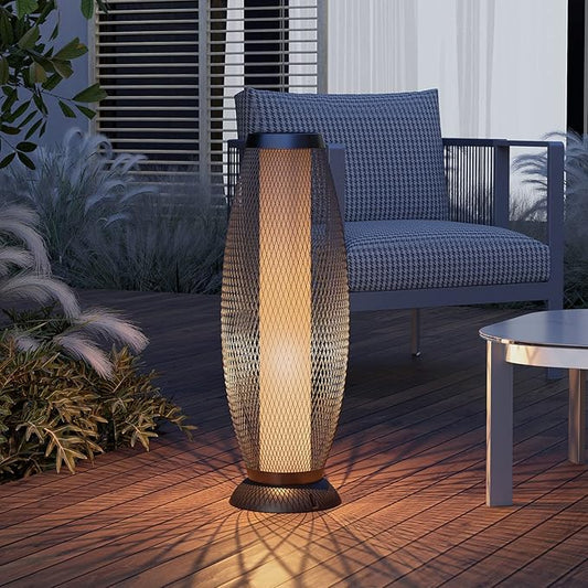 SmartYard 28’ Outdoor Solar Floor Lamp with 2 Lighting Modes - Outdoor Solar Outlet