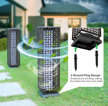 SmartYard 28’ Outdoor Solar Floor Lamp with 2 Lighting Modes - Outdoor Solar Outlet