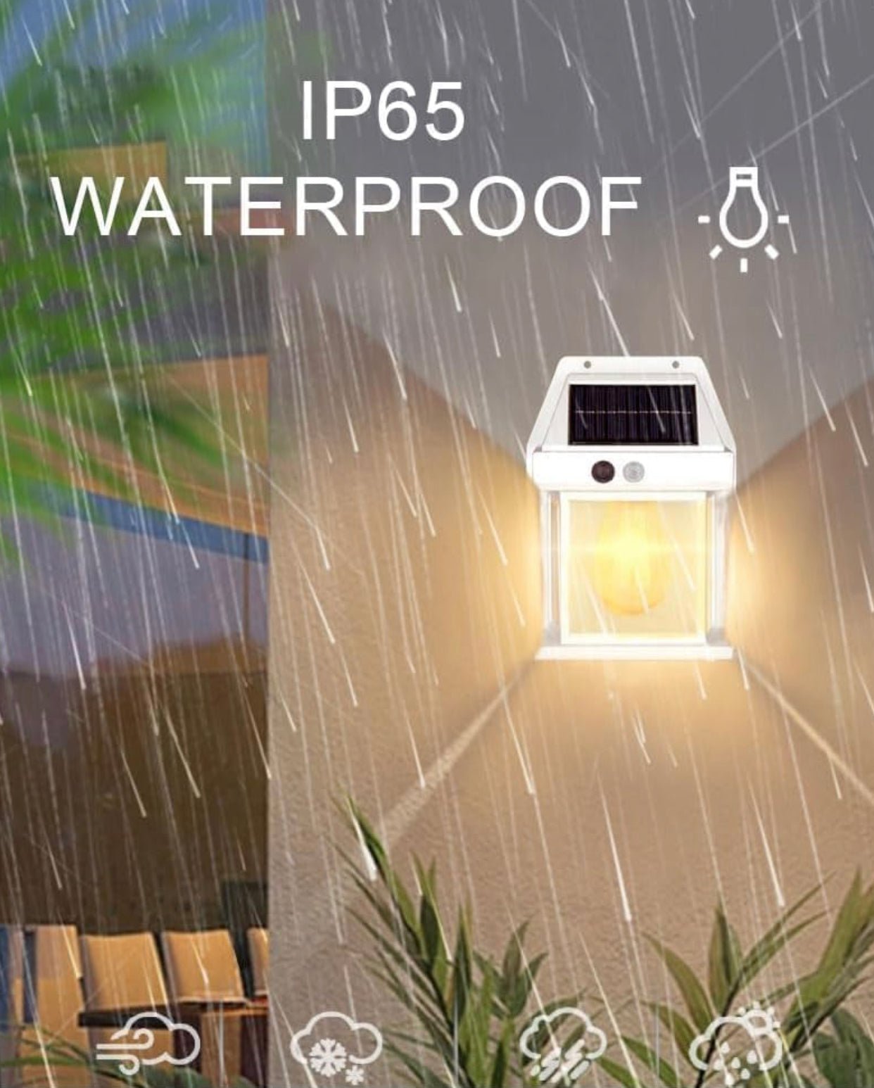 SmartYard 4 Pack Solar Sensor Motion Wall Lights Tungsten Lamps Exterior Porch Lanterns - Outdoor Solar Outlet