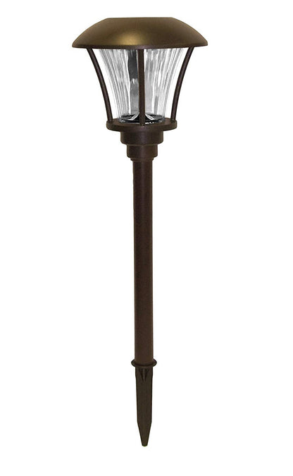SmartYard 8 Pack LED Pathway Solar Lights, 15 Lumen, Model 10192 Oil Rubbed Bronze Aluminum and Glass - Outdoor Solar Outlet