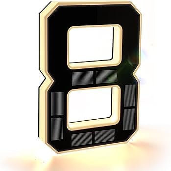 SmartYard 9 Inch Solar Lighted House Numbers for Outside, Light Up Waterproof LED Address Numbers Signs for Houses, Large Personalized Illuminated Exterior Modern House Numbers Light - Outdoor Solar Outlet