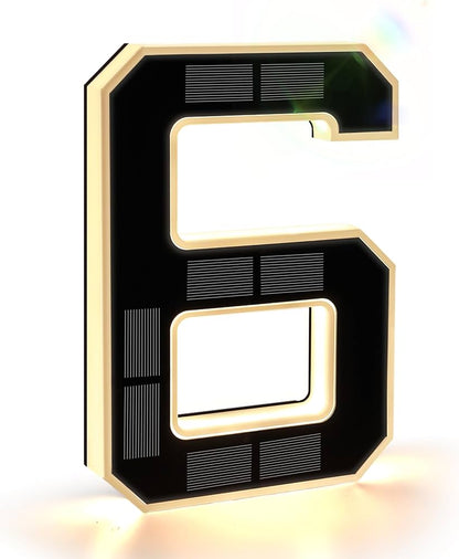 SmartYard 9 Inch Solar Lighted House Numbers for Outside, Light Up Waterproof LED Address Numbers Signs for Houses, Large Personalized Illuminated Exterior Modern House Numbers Light - Outdoor Solar Outlet