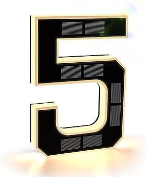 SmartYard 9 Inch Solar Lighted House Numbers for Outside, Light Up Waterproof LED Address Numbers Signs for Houses, Large Personalized Illuminated Exterior Modern House Numbers Light - Outdoor Solar Outlet