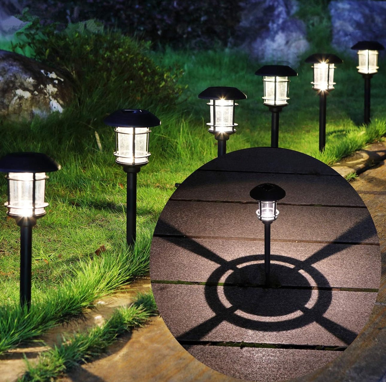 SmartYard High End Solar Bronze LED Path Light 10 Lumens (6-Pack) - Outdoor Solar Outlet