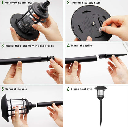 SmartYard High End Solar Bronze LED Path Light 10 Lumens (6-Pack) - Outdoor Solar Outlet