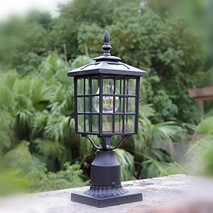 SmartYard LED Cast Aluminum Solar Post Light Fixture with 3-Inch Fitter Base for Outdoor Garden Post Pole Mount - Outdoor Solar Outlet