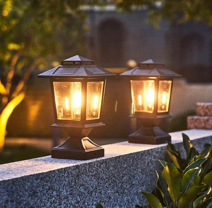 SmartYard Metal Solar Post Lights 4X4 Outdoor, Waterproof Fence Post Lights 2 Pack - Outdoor Solar Outlet
