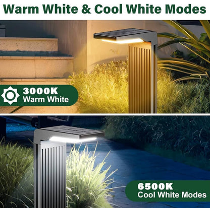 SmartYard Pathway Solar Walkway Light Super Bright 200 Lumen ,Warm & Cool-4 Pack - Outdoor Solar Outlet