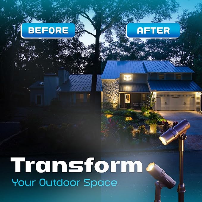 SmartYard Smart Focus 100/65 Lumen Spot Light with Remote Solar Panel, 2-pack - Outdoor Solar Outlet