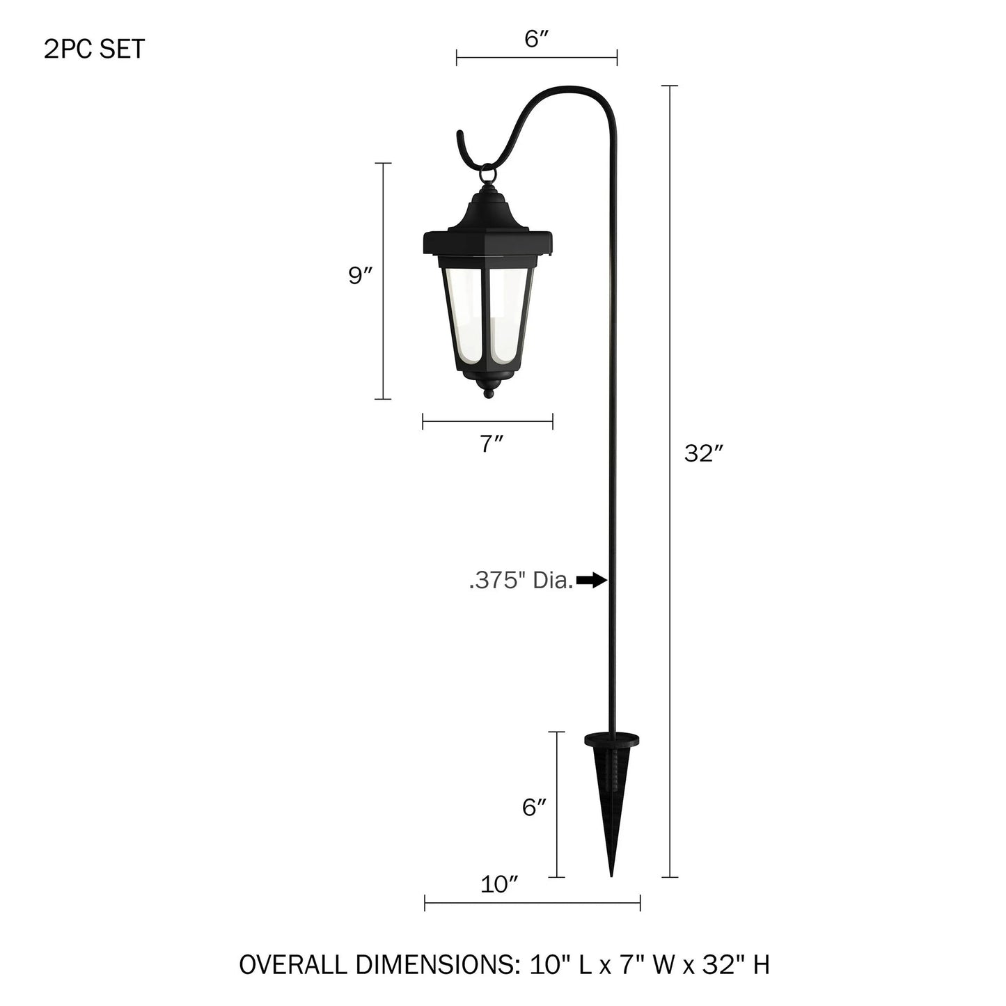 SmartYard Solar Hanging Lights Dual Use Shepherd Hook Lights Outdoor, 4 Pack - Outdoor Solar Outlet