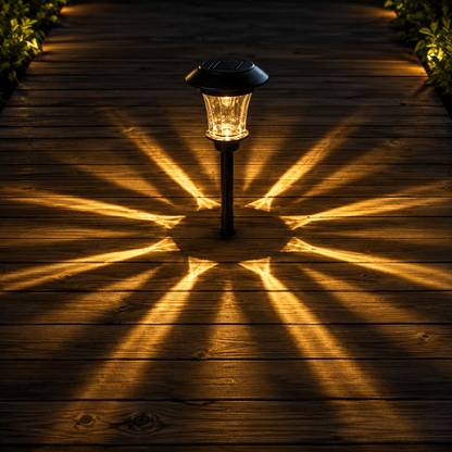SmartYard Solar LED Large Outdoor Pathway Lights - 8 Pack- Oil Rubbed Bronze - Outdoor Solar Outlet