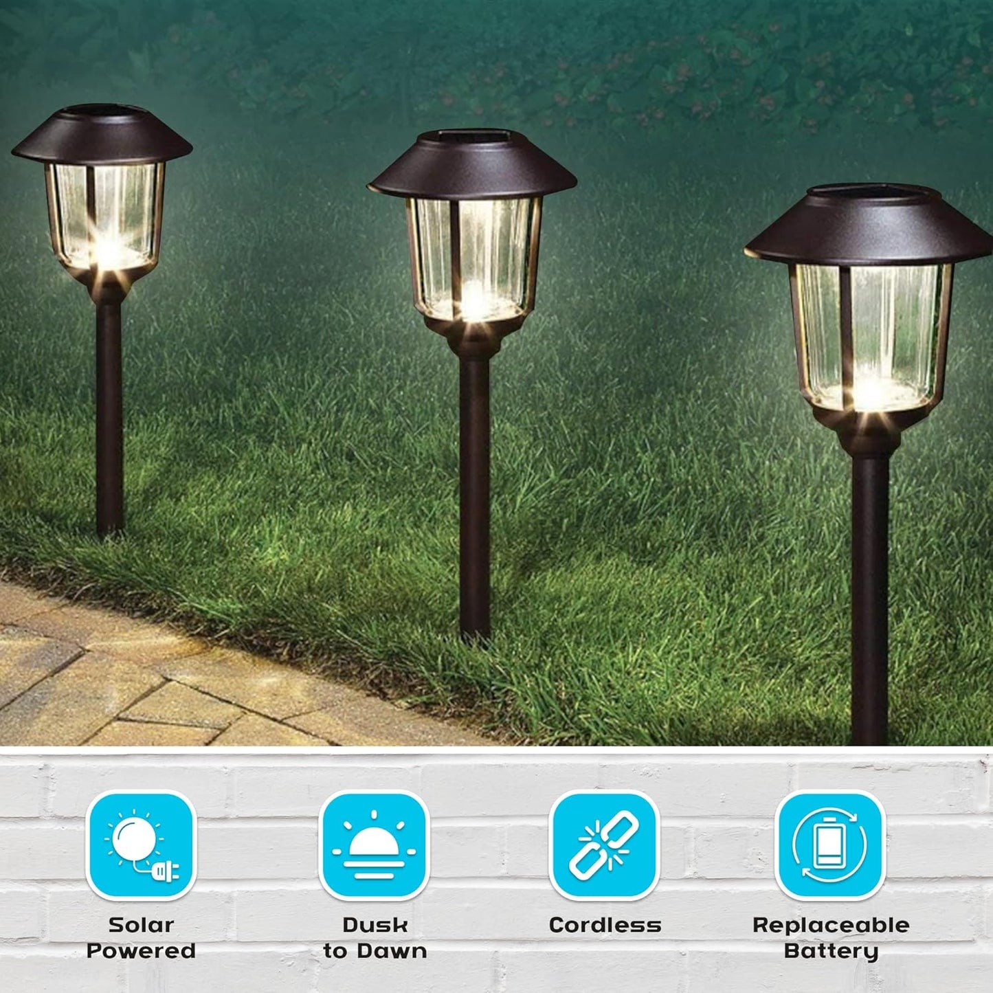 Smartyard Solar LED Large Pathway Lights 10 Lumen - 6 Pack - Outdoor Solar Outlet