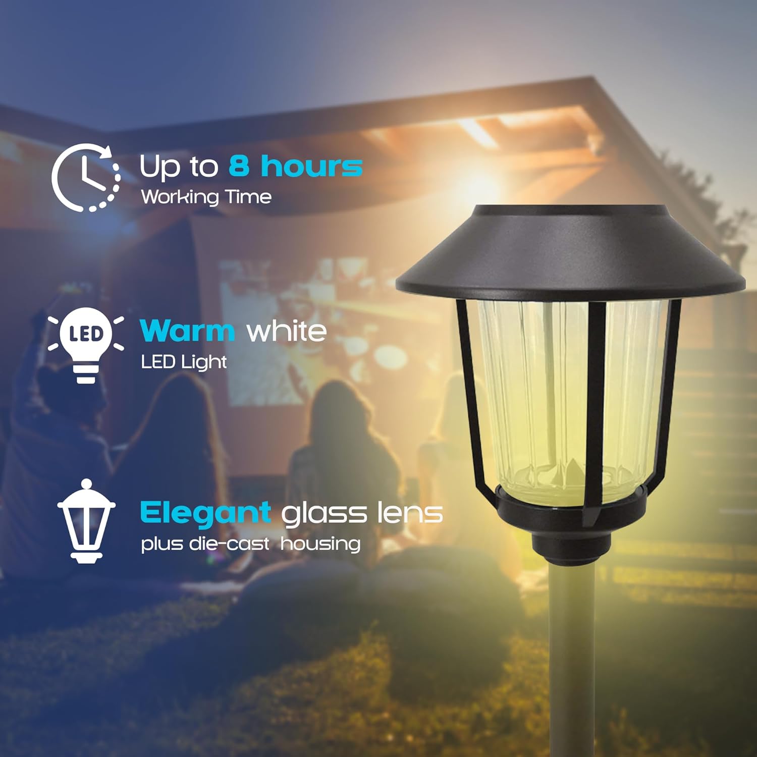 Smartyard Solar LED Large Pathway Lights 10 Lumen - 6 Pack - Outdoor Solar Outlet