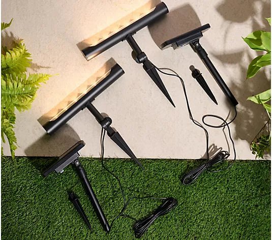 SmartYard Solar Light Bar Set of 2 65 Lumen With Remote Panel - Outdoor Solar Outlet