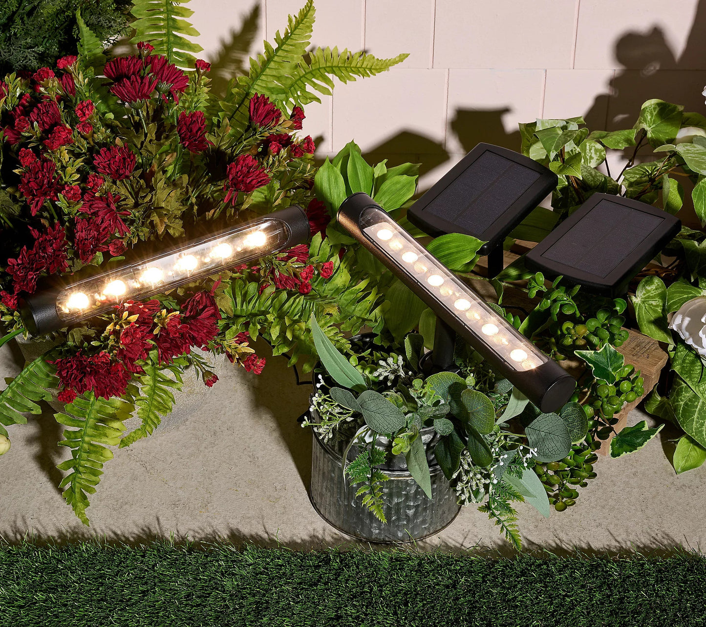 SmartYard Solar Light Bar Set of 2 65 Lumen With Remote Panel - Outdoor Solar Outlet