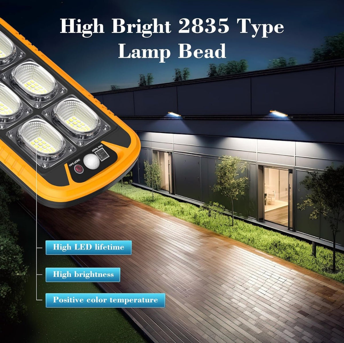 SmartYard Solar Lights Outdoor Motion Sensor Light, 7000K Solar Street Lights with Remote Control, Dusk to Dawn Flood Light Outdoor, IP65 Waterproof Security Light (4 Packs) - Outdoor Solar Outlet