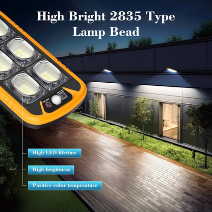 SmartYard Solar Lights Outdoor Motion Sensor Light, 7000K Solar Street Lights with Remote Control, Dusk to Dawn Flood Light Outdoor, IP65 Waterproof Security Light (4 Packs) - Outdoor Solar Outlet