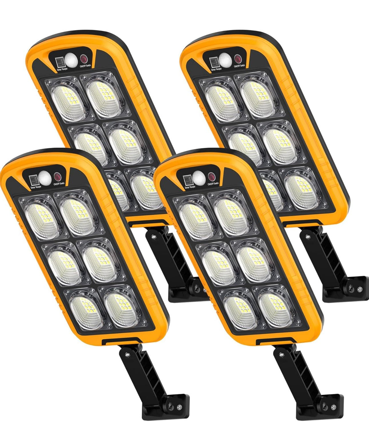 SmartYard Solar Lights Outdoor Motion Sensor Light, 7000K Solar Street Lights with Remote Control, Dusk to Dawn Flood Light Outdoor, IP65 Waterproof Security Light (4 Packs) - Outdoor Solar Outlet