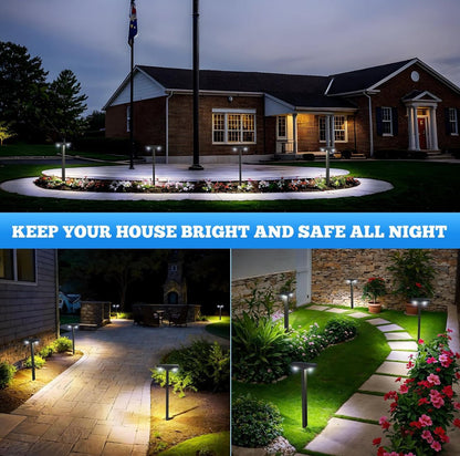 SmartYard Solar Modern Pathway Lights, 4 Pack -15 Lumen - Outdoor Solar Outlet