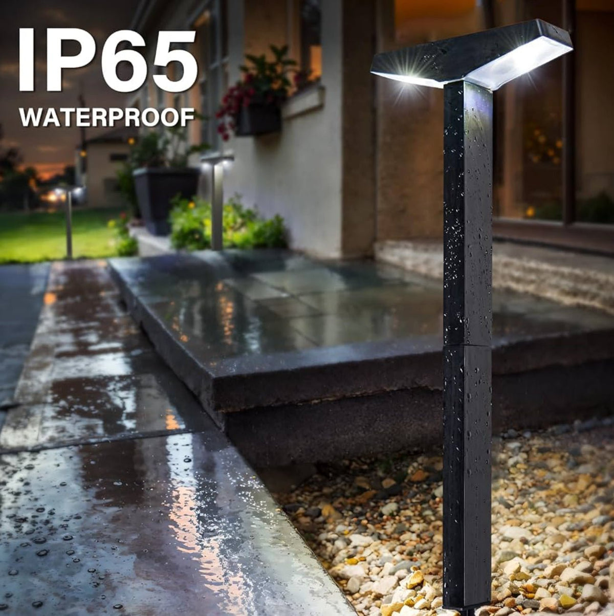 SmartYard Solar Modern Pathway Lights, 4 Pack -15 Lumen - Outdoor Solar Outlet