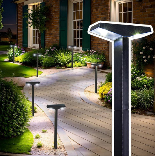SmartYard Solar Modern Pathway Lights, 4 Pack -15 Lumen - Outdoor Solar Outlet