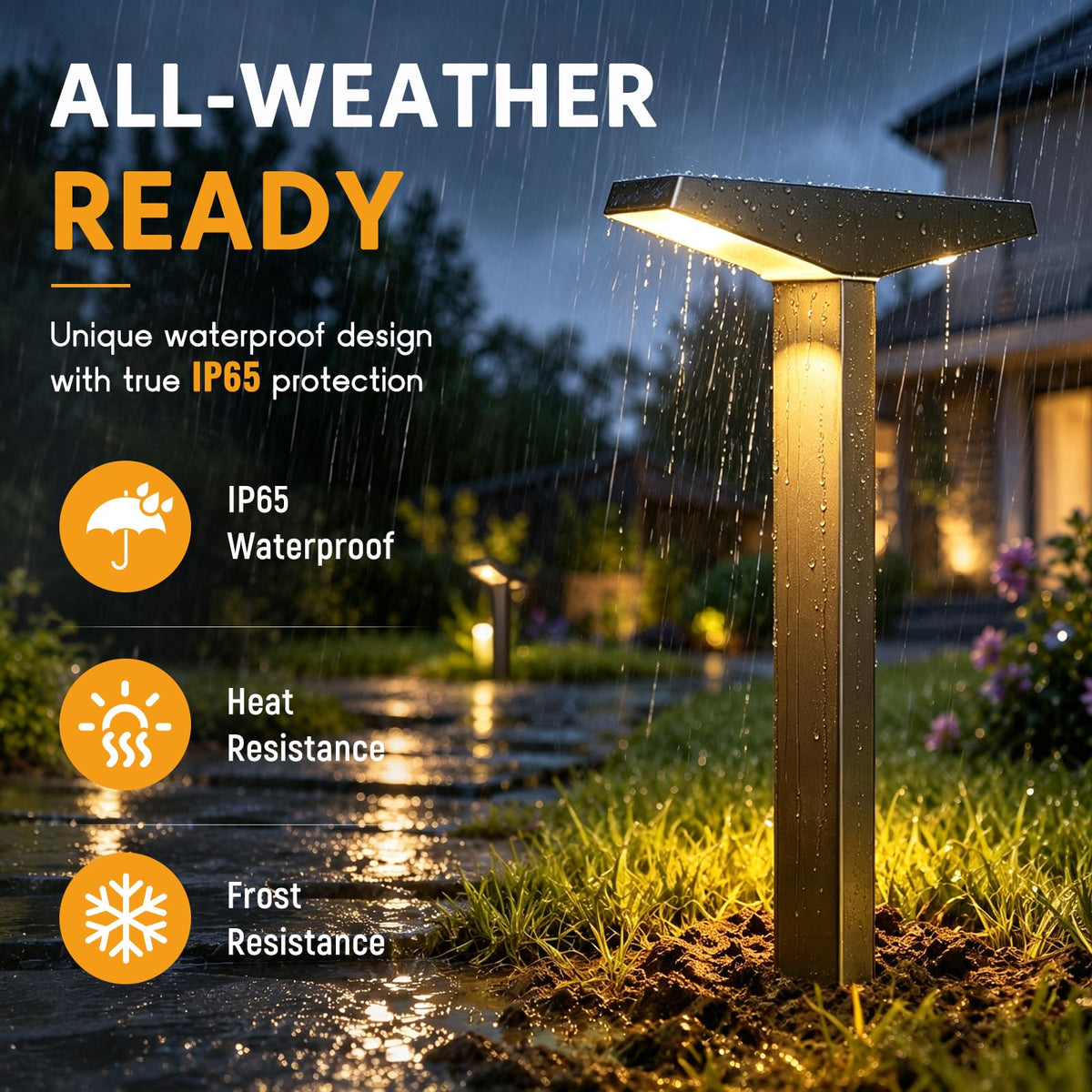 SmartYard Solar Modern Pathway Lights, 4 Pack -60 Lumen - Outdoor Solar Outlet