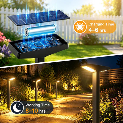 SmartYard Solar Modern Pathway Lights, 4 Pack -60 Lumen - Outdoor Solar Outlet