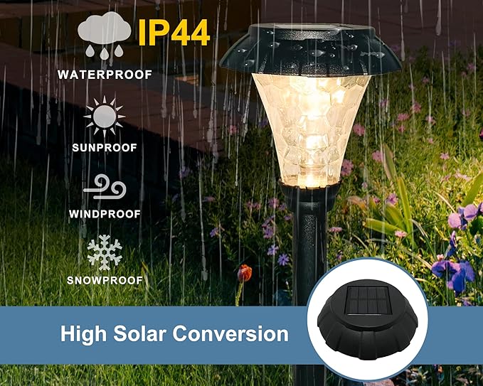 SmartYard Solar Pathway LED Lights -12 Pack (Warm White) - Outdoor Solar Outlet