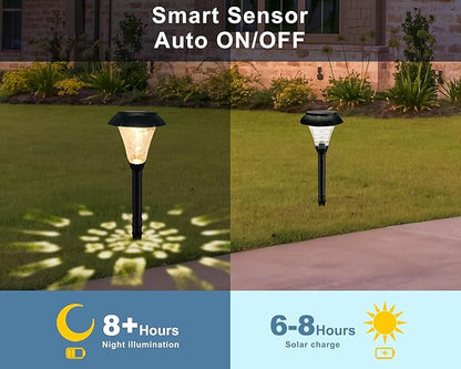 SmartYard Solar Pathway LED Lights -12 Pack (Warm White) - Outdoor Solar Outlet