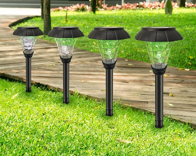 SmartYard Solar Pathway LED Lights -12 Pack (Warm White) - Outdoor Solar Outlet