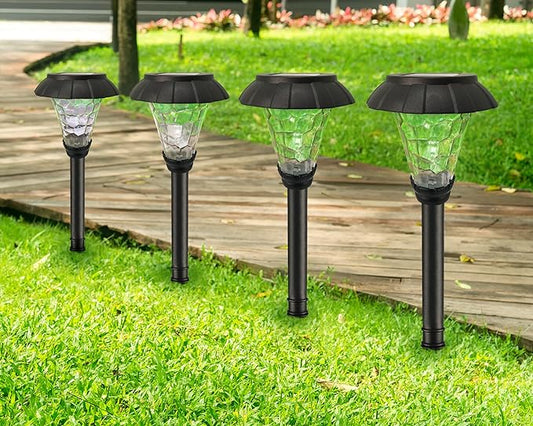 SmartYard Solar Pathway LED Lights -12 Pack (Warm White) - Outdoor Solar Outlet