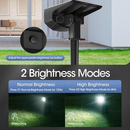SmartYard Solar Spot Lights 53 LEDs, 2 Modes Pathway/Wall Lights 2 In 1 Auto On/Off 4 Pack(Cool White) - Outdoor Solar Outlet