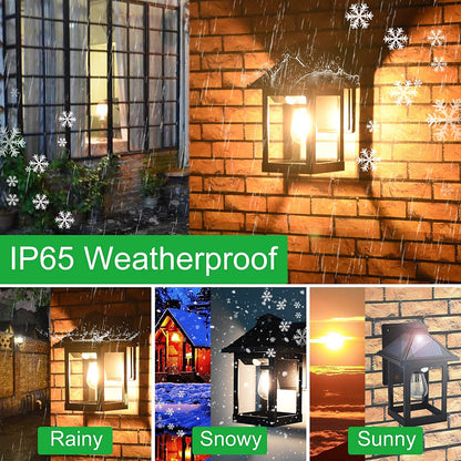 SmartYard Solar Wall Lanterns Outdoor with 3 Modes, Dusk to Dawn Motion Sensor LED Sconce Lights IP65 Waterproof, Exterior Front Porch 2 Pack - Outdoor Solar Outlet