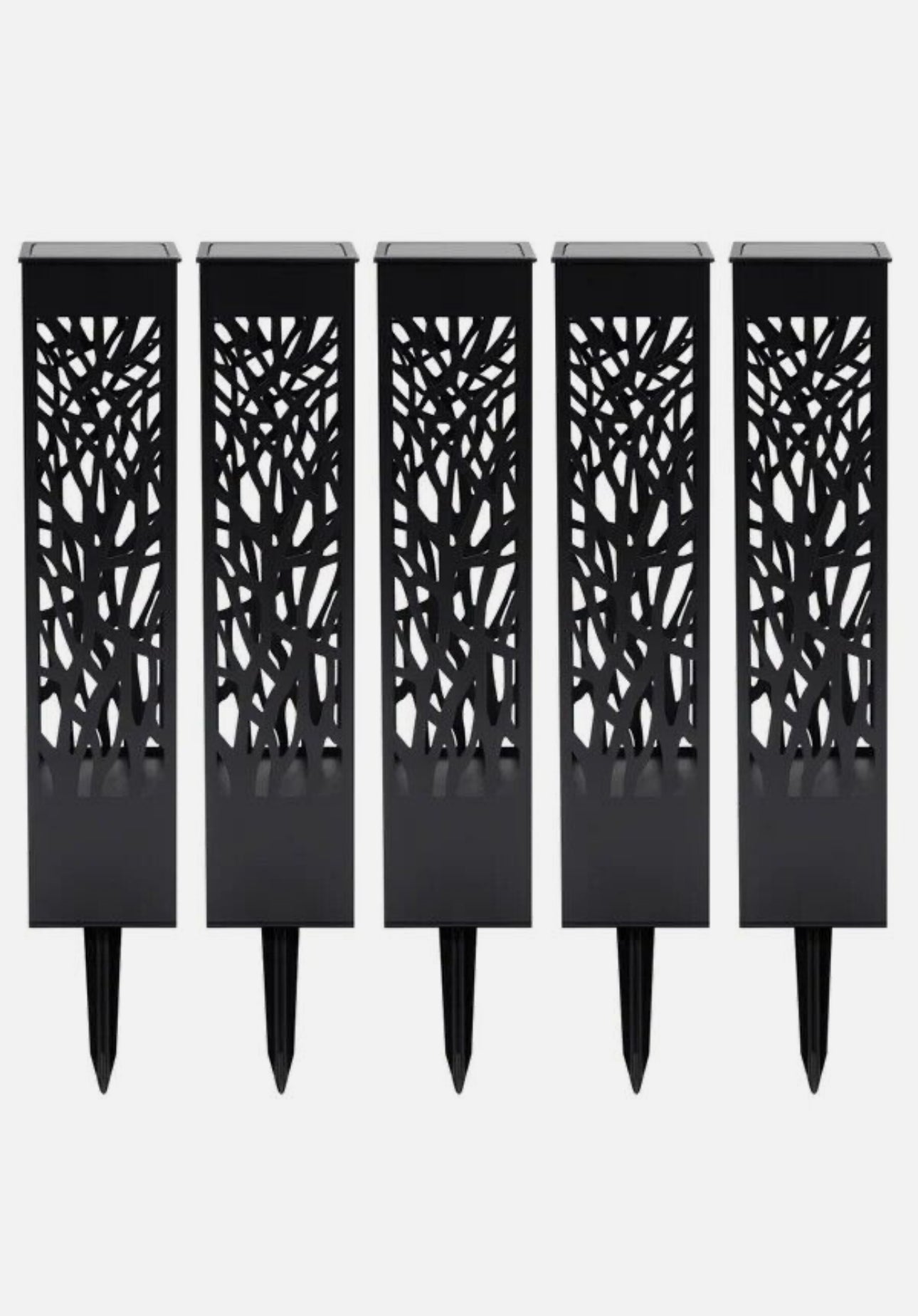SmartYard Square Solar Bollard Pathway Lights – 35 Lumen, 5-pack - Outdoor Solar Outlet