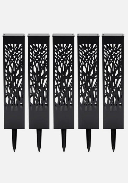 SmartYard Square Solar Bollard Pathway Lights – 35 Lumen, 5-pack - Outdoor Solar Outlet