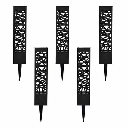 SmartYard Square Solar Bollard Pathway Lights – 35 Lumen, 5-pack - Outdoor Solar Outlet
