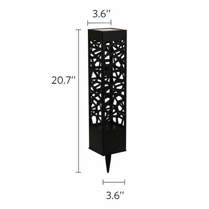 SmartYard Square Solar Bollard Pathway Lights – 35 Lumen, 5-pack - Outdoor Solar Outlet