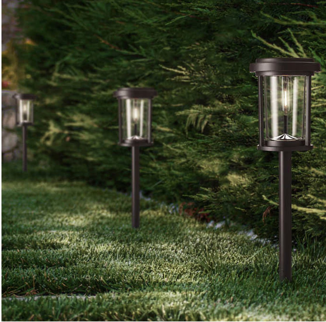 SmartYard Vintage LED Bulb - Solar Pathway Light Set of 4 - Outdoor Solar Outlet
