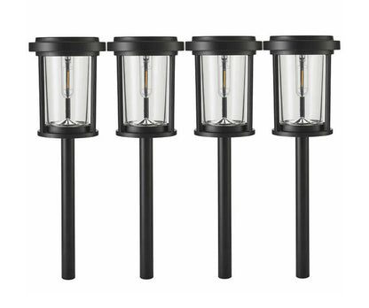SmartYard Vintage LED Bulb - Solar Pathway Light Set of 4 - Outdoor Solar Outlet