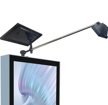 Solar Billboard Light Metal Aluminum Lamp Heads,400W 12000AMH Li-on Battery, 60 LED Super Bright Light, Commercial Billboard Lamp Suitable for a Variety of Scenes - Outdoor Solar Outlet