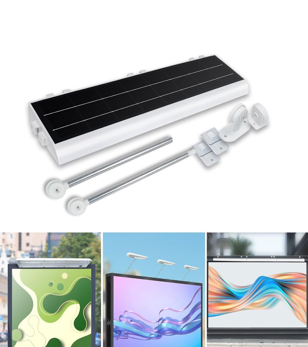 Solar Billboard Sign Lights Outdoor, 232 led Super Bright Sign light, Adjustable Bracket & Wall Mount 2-in-1 Commercial Billboart Lighting for Bussiness, Real Estate, Shop, Bus Stop, HOA, Highway Signs - Outdoor Solar Outlet