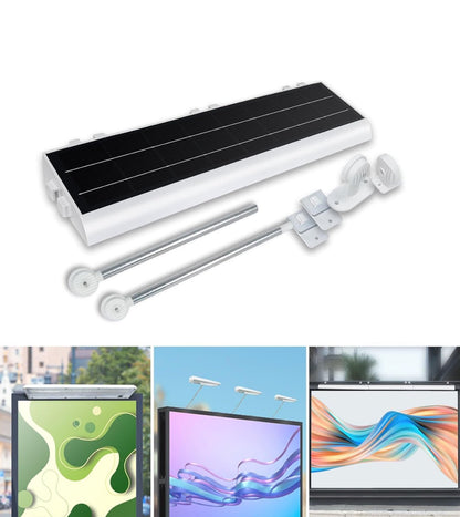 Solar Billboard Sign Lights Outdoor, 232 led Super Bright Sign light, Adjustable Bracket & Wall Mount 2-in-1 Commercial Billboart Lighting for Bussiness, Real Estate, Shop, Bus Stop, HOA, Highway Signs - Outdoor Solar Outlet