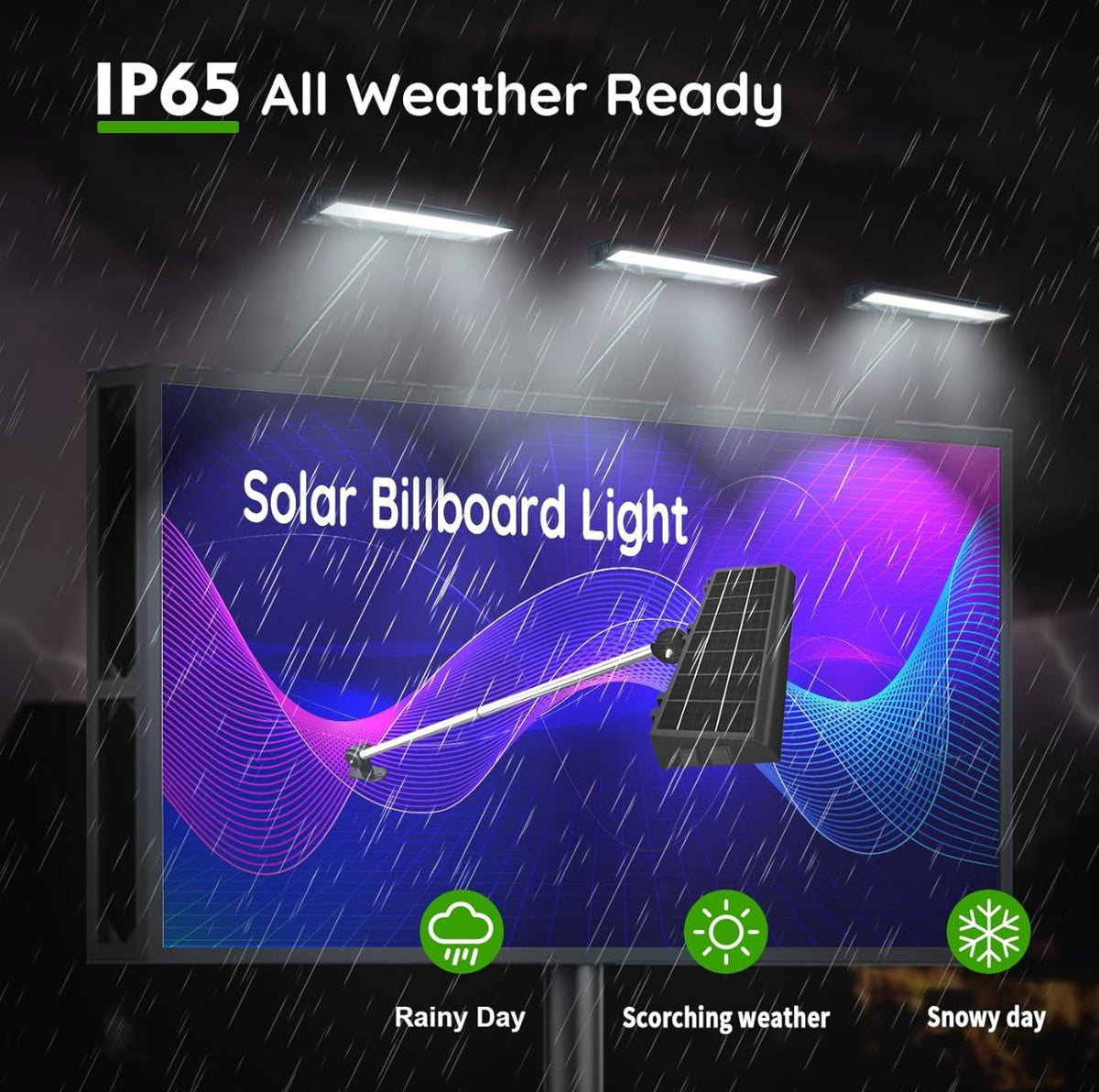 Solar Billboard Sign Lights Outdoor, 232 led Super Bright Sign light, Adjustable Bracket & Wall Mount 2-in-1 Commercial Billboart Lighting for Bussiness, Real Estate, Shop, Bus Stop, HOA, Highway Signs - Outdoor Solar Outlet