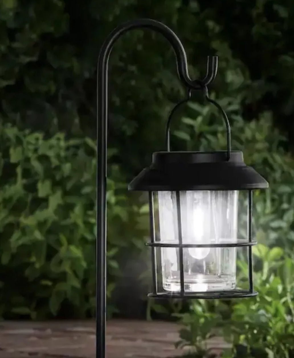 Solar Bronze Outdoor Integrated Filament LED Landscape Shepherd Hook Path Lights 10 Lumens (2-Pack) - Outdoor Solar Outlet