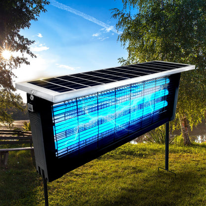 Solar Bug Zapper Outdoor, Wireless Portable Camping Mosquito Zapper 4500V For 3500 Sq.ft with Panel Sensor, Fly Traps with 10FT Extension Cord - Outdoor Solar Outlet