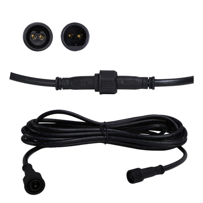 Solar Extension Cable 5m16.4 Feet Extender Wires Cords Two Core with Plug Waterproof IP65 for Solar Flood Lights Solar Street Lights - Outdoor Solar Outlet