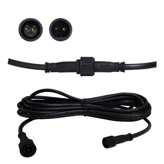 Solar Extension Cable 5m16.4 Feet Extender Wires Cords Two Core with Plug Waterproof IP65 for Solar Flood Lights Solar Street Lights - Outdoor Solar Outlet