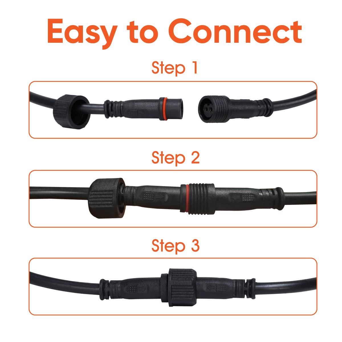 Solar Extension Cable 5m16.4 Feet Extender Wires Cords Two Core with Plug Waterproof IP65 for Solar Flood Lights Solar Street Lights - Outdoor Solar Outlet