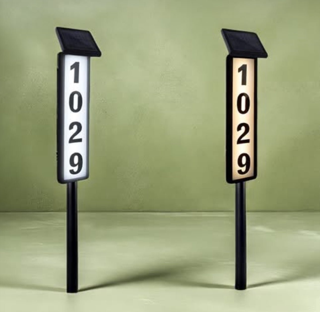 Solar Lighted House Address Numbers Sign,25 Lumen Five Digit - Outdoor Solar Outlet