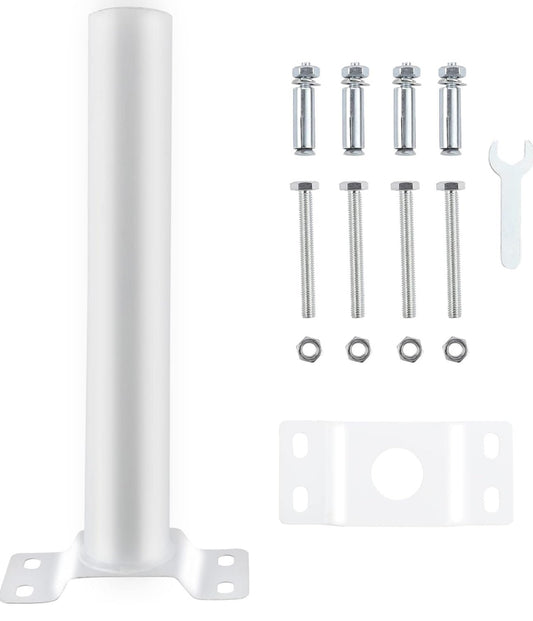 Solar Lighting Mounting Bracket Extension Pole Kit Wall Black Metal Pipes Barn Lights Fixture Antenna Adaptor Outdoor Arm for Street Light,Wall Mounted Tire,Barn Lamp,Post Tree - Outdoor Solar Outlet